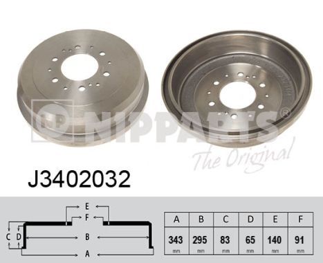 NIPPARTS Тормозной барабан J3402032