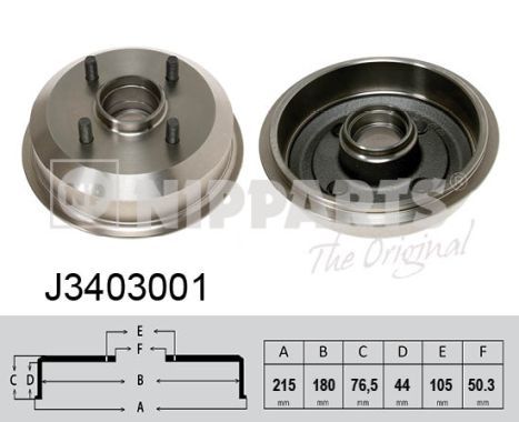 NIPPARTS Piduritrummel J3403001