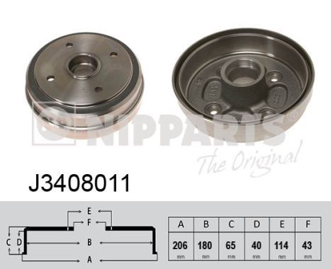 NIPPARTS Piduritrummel J3408011