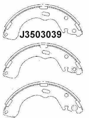 NIPPARTS Piduriklotside komplekt J3503039