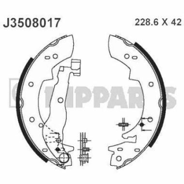 NIPPARTS Piduriklotside komplekt J3508017