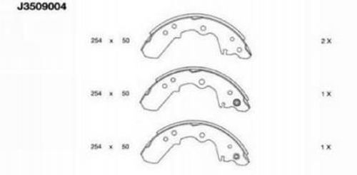 NIPPARTS Комплект тормозных колодок J3509004