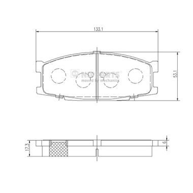 NIPPARTS Piduriklotsi komplekt,ketaspidur J3605045