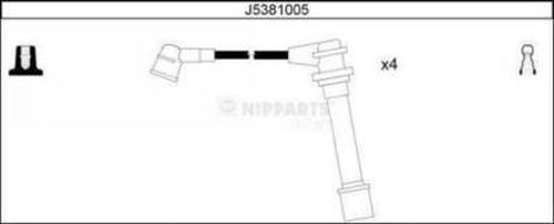 NIPPARTS Комплект проводов зажигания J5381005