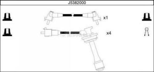 NIPPARTS Комплект проводов зажигания J5382000