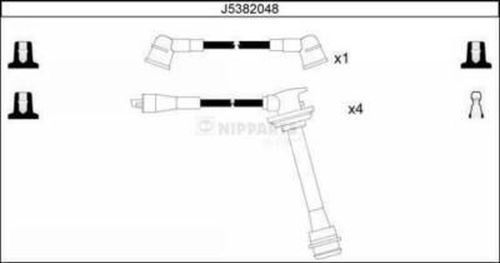 NIPPARTS Комплект проводов зажигания J5382048