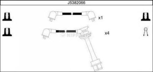 NIPPARTS Комплект проводов зажигания J5382066