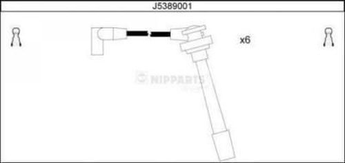 NIPPARTS Комплект проводов зажигания J5389001