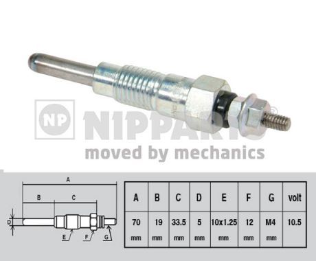 NIPPARTS Свеча накаливания J5711004