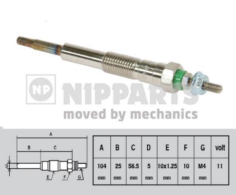 NIPPARTS Свеча накаливания J5712013