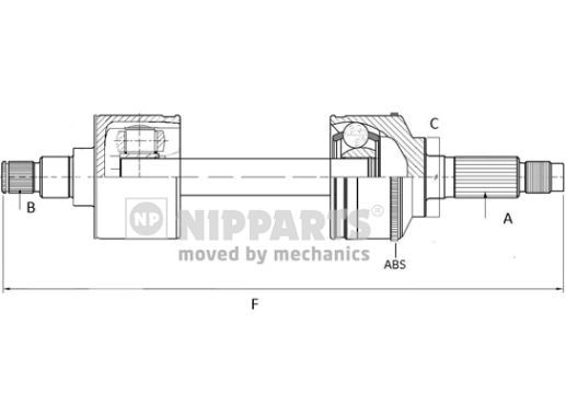 NIPPARTS Приводной вал N2802001