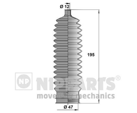 NIPPARTS Kaitsekummikomplekt,rooliseade N2844011