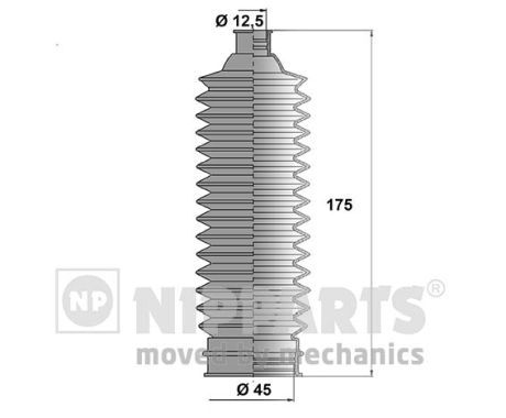 NIPPARTS Kaitsekummikomplekt,rooliseade N2844023