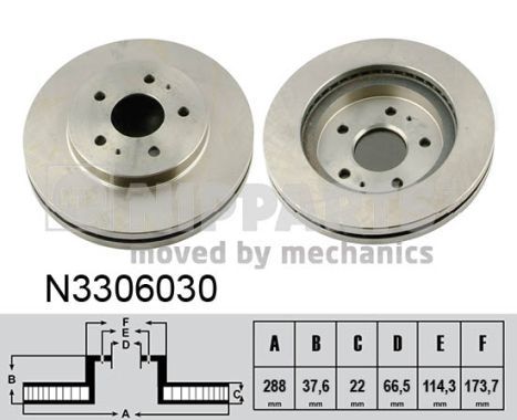 NIPPARTS Тормозной диск N3306030