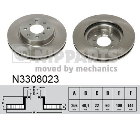 NIPPARTS Тормозной диск N3308023