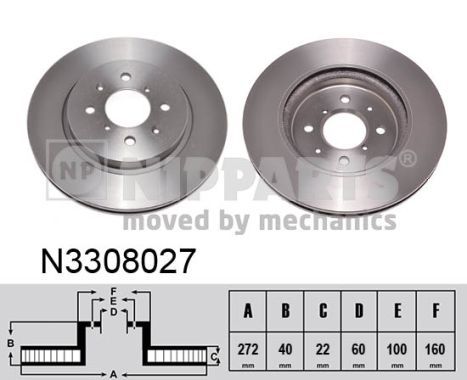 NIPPARTS Тормозной диск N3308027