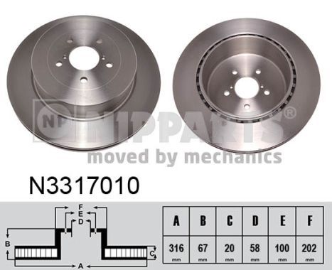 NIPPARTS Тормозной диск N3317010