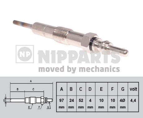 NIPPARTS Свеча накаливания N5711035