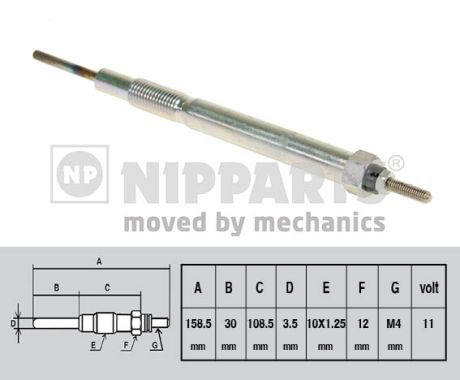 NIPPARTS Свеча накаливания N5713012