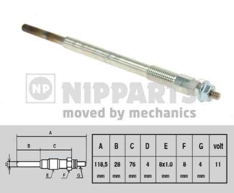 NIPPARTS Свеча накаливания N5713014