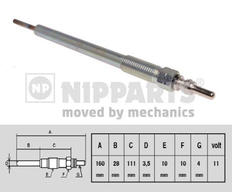 NIPPARTS Свеча накаливания N5715019