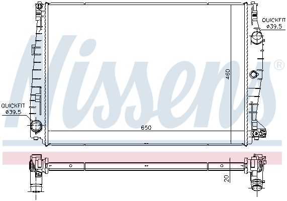 NISSENS Radiaator,mootorijahutus 60069