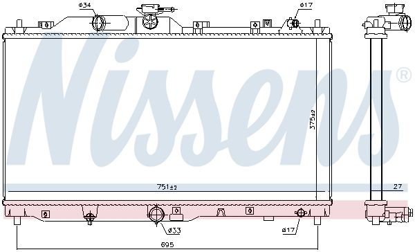 NISSENS Radiator, engine cooling