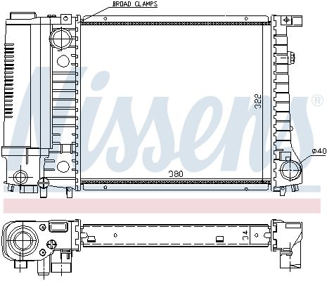 NISSENS Radiaator,mootorijahutus 60729A