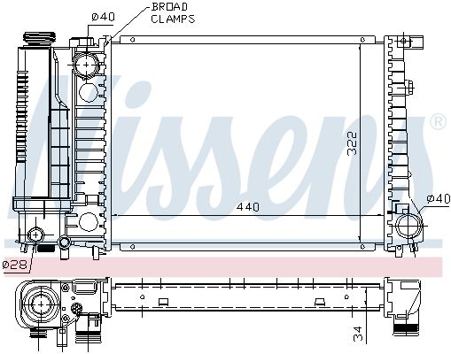 NISSENS Radiaator,mootorijahutus 60735A