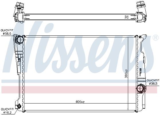 NISSENS Radiaator,mootorijahutus 60809