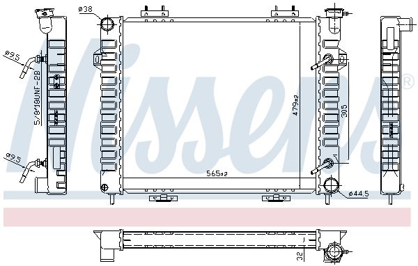 NISSENS Radiaator,mootorijahutus 609901