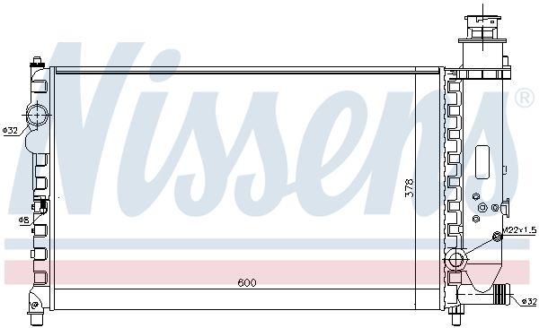 NISSENS Radiaator,mootorijahutus 61160