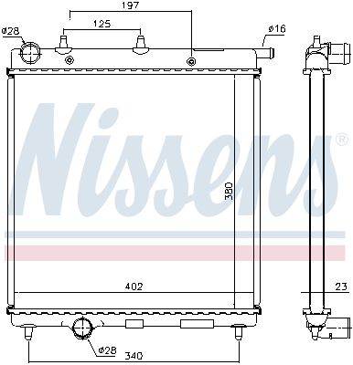 NISSENS Radiaator,mootorijahutus 61277