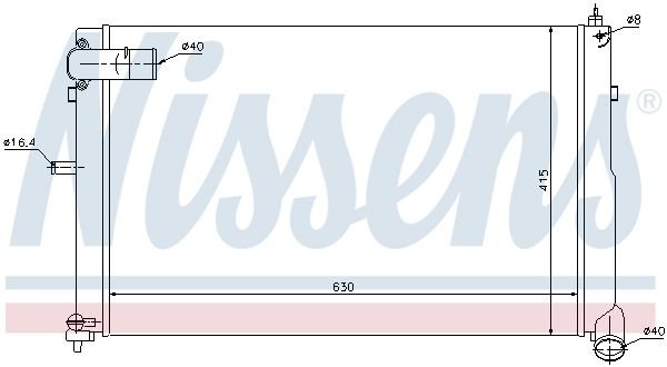 NISSENS Radiaator,mootorijahutus 61308