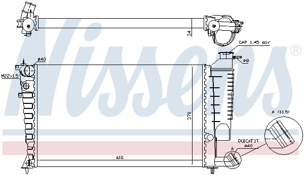 NISSENS Radiaator,mootorijahutus 61318A