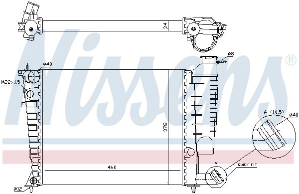 NISSENS Radiaator,mootorijahutus 61335A