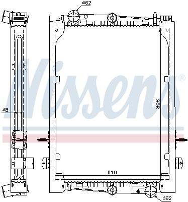 NISSENS Radiaator,mootorijahutus 61440A