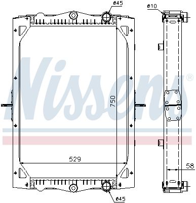 NISSENS Radiaator,mootorijahutus 61444A