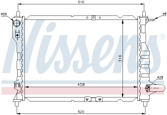 NISSENS Radiaator,mootorijahutus 61630