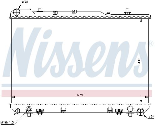 NISSENS Radiaator,mootorijahutus 61641