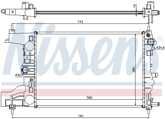 NISSENS Radiaator,mootorijahutus 616903