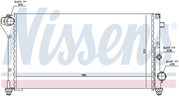 NISSENS Радиатор, охлаждение двигателя 617846