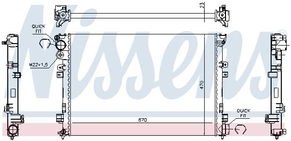 NISSENS Radiaator,mootorijahutus 61875A