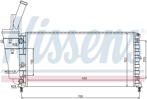 NISSENS Radiaator,mootorijahutus 61892