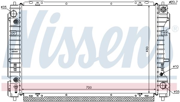 NISSENS Radiaator,mootorijahutus 62004