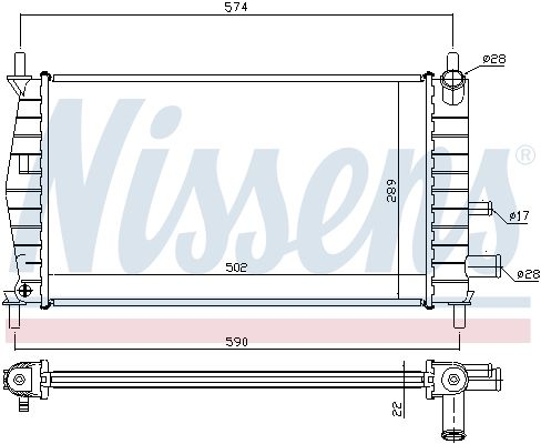 NISSENS Radiaator,mootorijahutus 62085A