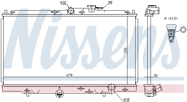 NISSENS Radiaator,mootorijahutus 62258