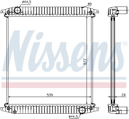 NISSENS Radiaator,mootorijahutus 62341A