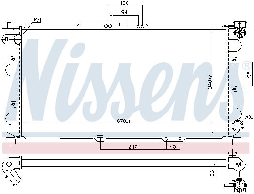 NISSENS Радиатор, охлаждение двигателя 62382A