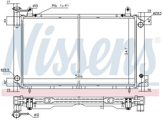 NISSENS Radiaator,mootorijahutus 62423